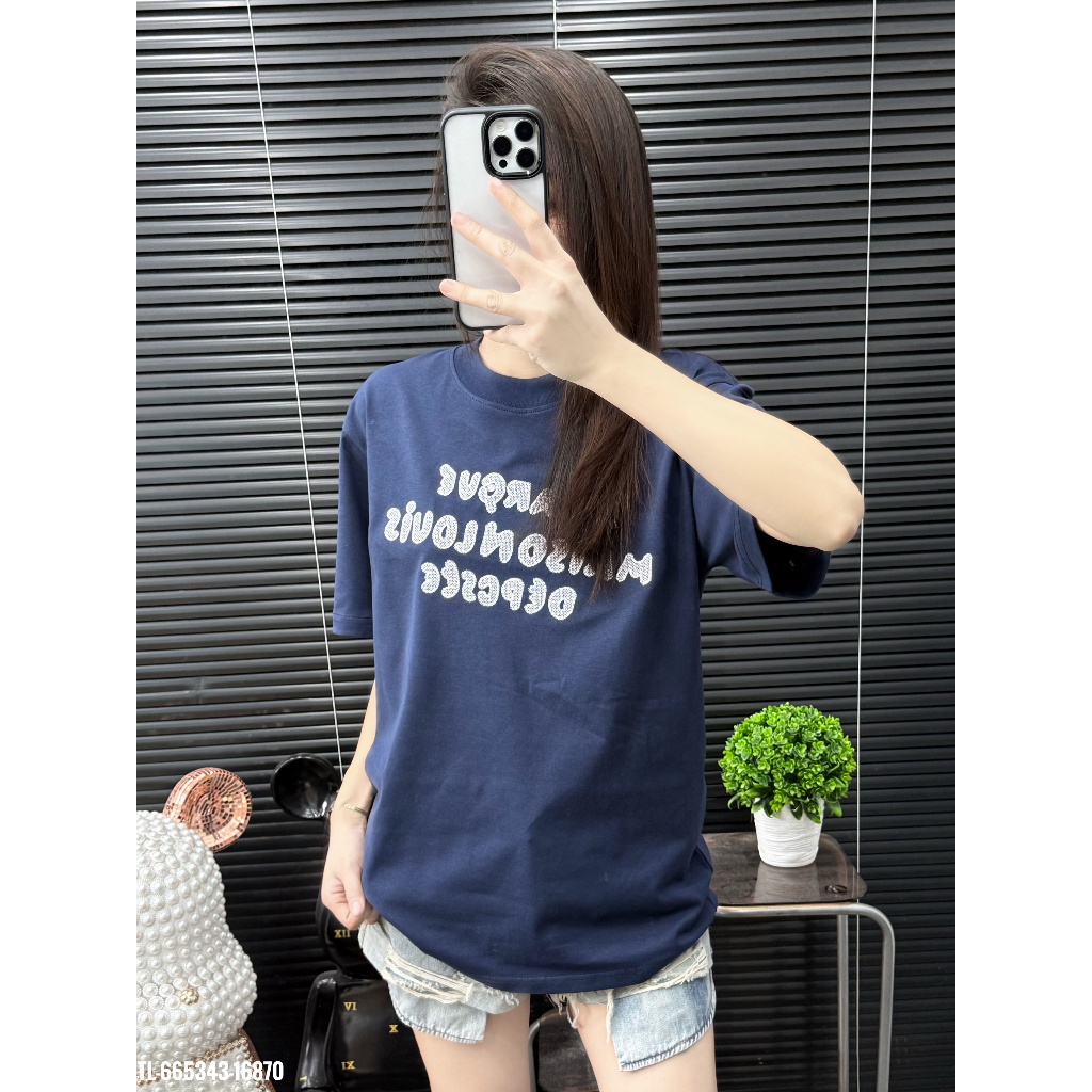 ÁO thun nam cổ tròn họa tiết thêu tay ngắn phong cách trẻ trung chuẩn from