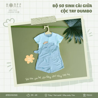 Bộ sơ sinh cài chéo cộc tay honee sale lẻ sz