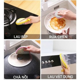 COMBO 10 Miếng Chà Rửa Bát – Miếng Rửa Chén Bát 2 Mặt, Cọ Xoong Nồi Chảo Đa Năng, Tiện Lợi Cho Nội Trợ