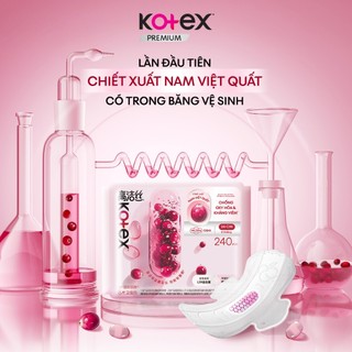 Gói/ Lốc 4 Gói Băng Vệ Sinh Kotex Cranberry Nam Việt Quất Siêu Mỏng Cánh 8 miếng/gói