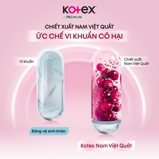 Gói/ Lốc 4 Gói Băng Vệ Sinh Kotex Cranberry Nam Việt Quất Siêu Mỏng Cánh 8 miếng/gói