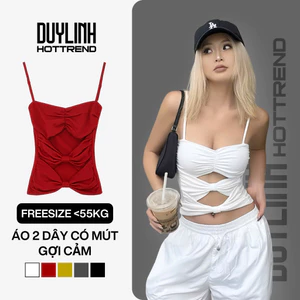 Áo 2 dây Croptop Cắt Xẻ 3 Tầng DuyLinh Áo Sexy Nữ Thiết Kế Táo Bạo, Tôn Dáng Cực Chuẩn 2D07