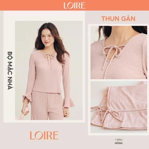 Bộ Ngủ Thu Đông Nữ Yên Chi Loire FDMN250319 Chất Thun Gân Mát Mịn Ấm Nhẹ Nhàng