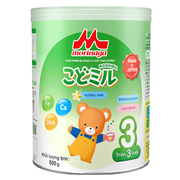 Hình ảnh thực tế Morinaga số 3 Hương vani (Kodomil), trên 3 tuổi, 800g chính hãng trên Shopee