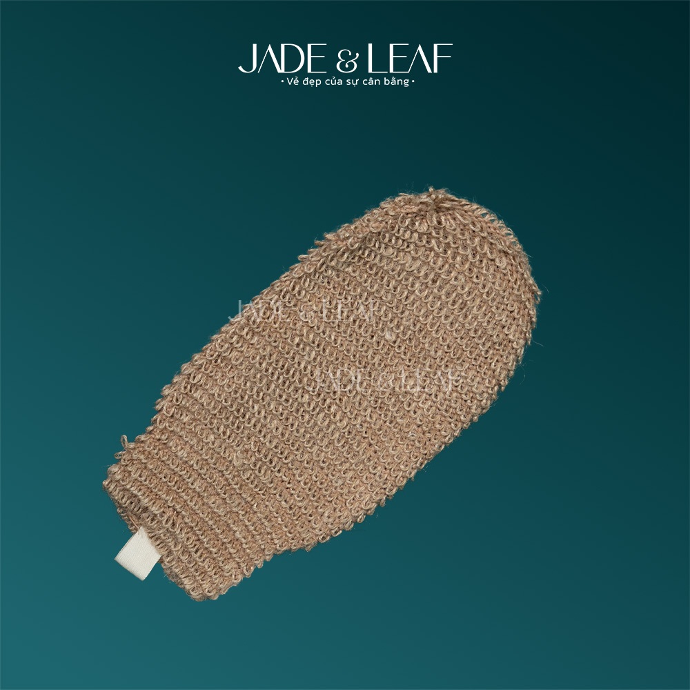 Bao Tay Châu Phi Jade&Leaf, Tẩy Tế Bào Chết Từ Sợi Tự Nhiên Giảm Sần Mụn Lưng Thoáng Lỗ Chân Lông