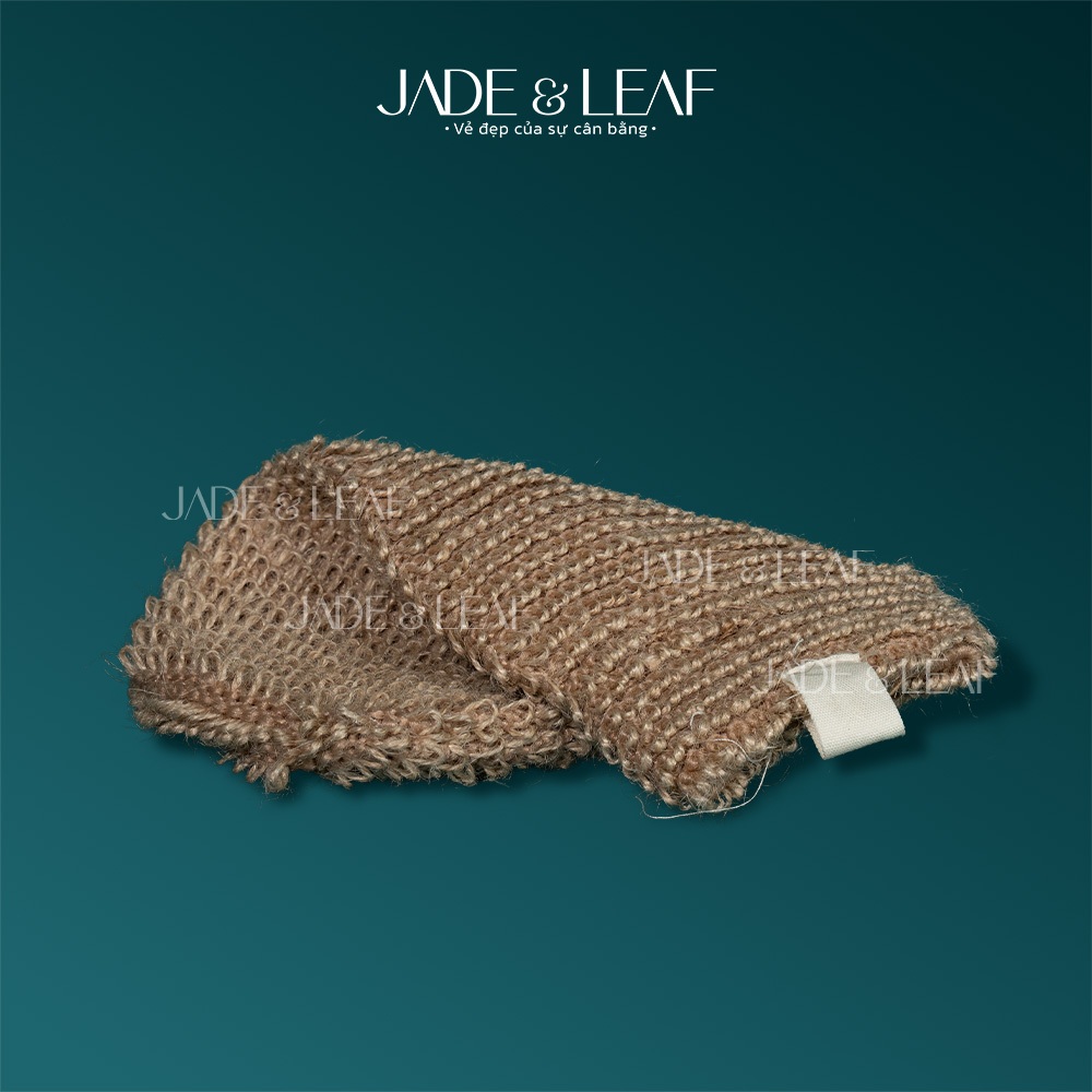 Bao Tay Châu Phi Jade&Leaf, Tẩy Tế Bào Chết Từ Sợi Tự Nhiên Giảm Sần Mụn Lưng Thoáng Lỗ Chân Lông
