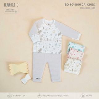 Bộ sơ sinh cài chéo honee sale
