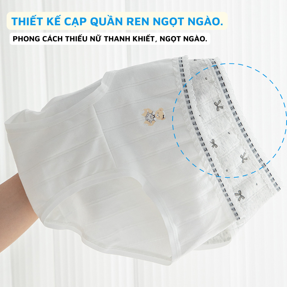 [ Xả Hàng ] Quần lót nữ cotton cạp vừa ôm dáng không lộ viền, Quần chip nữ đáy may kháng khuẩn tone màu basic L1129