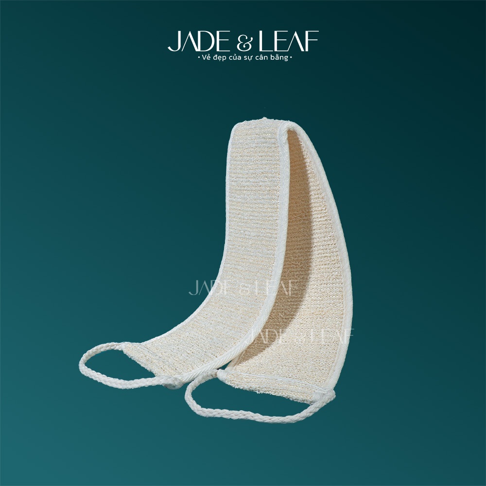 Dây Tắm Chà Lưng Jade&Leaf Tẩy Tế Bào Chết Từ Sợi Lanh Thiên Nhiên, Kì Ghét, Hỗ Trợ Giảm Mụn Lưng