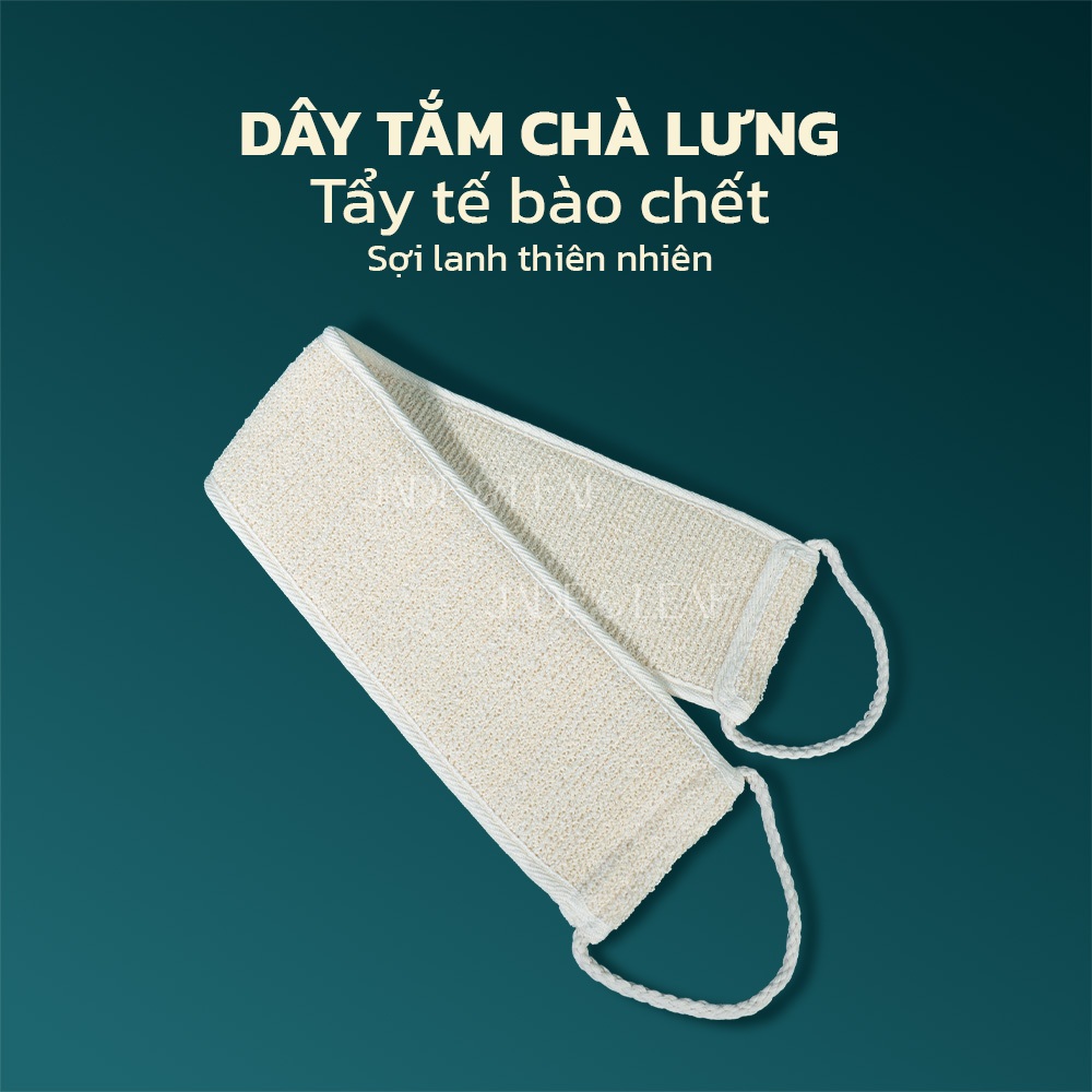 Dây Tắm Chà Lưng Jade&Leaf Tẩy Tế Bào Chết Từ Sợi Lanh Thiên Nhiên, Kì Ghét, Hỗ Trợ Giảm Mụn Lưng