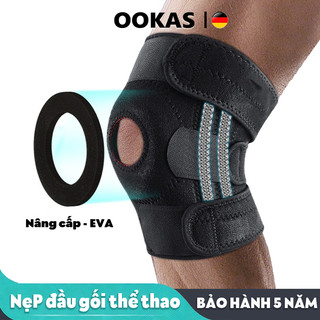 OOKAS Băng gối thể thao ĐỆM SILICON+LÒ XO- bảo vệ khớp gối -phù hợp với“bóng đá”các môn thể thao