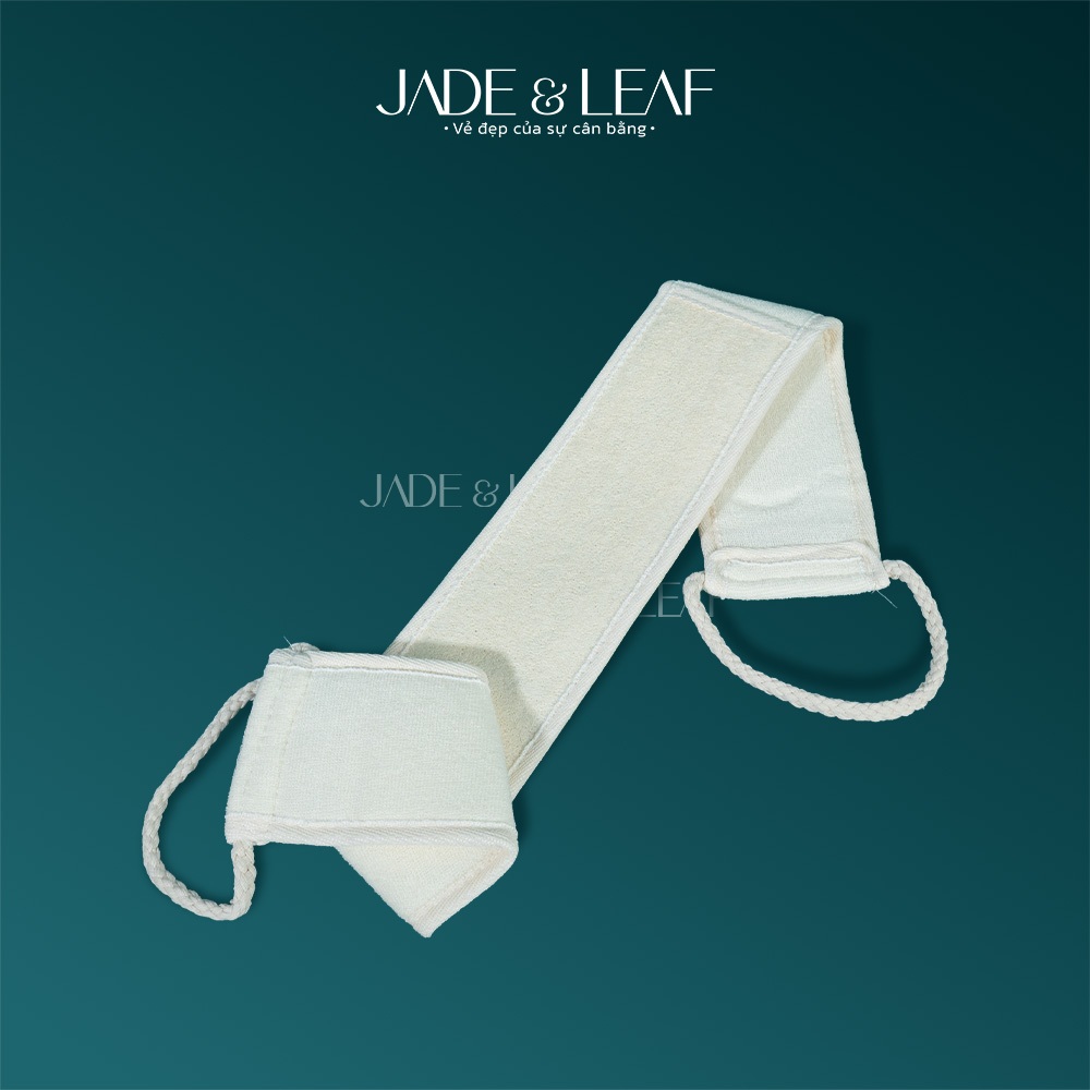Dây Tắm Chà Lưng Xơ Mướp Jade&Leaf, Tẩy Tế Bào Chết Từ Xơ Mướp Giảm Mụn Lưng, Chăm Sóc Da Tự Nhiên