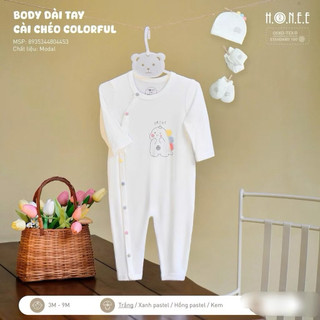 Hrnee body dài tay cài chéo colorful