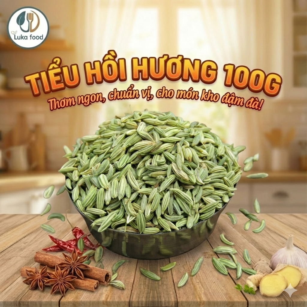 Tiểu Hồi Hương 100g - Gia Vị Thảo Mộc Tự Nhiên Nấu Phở, Cà Ri & Pha Trà Thơm Ngon Luka Food