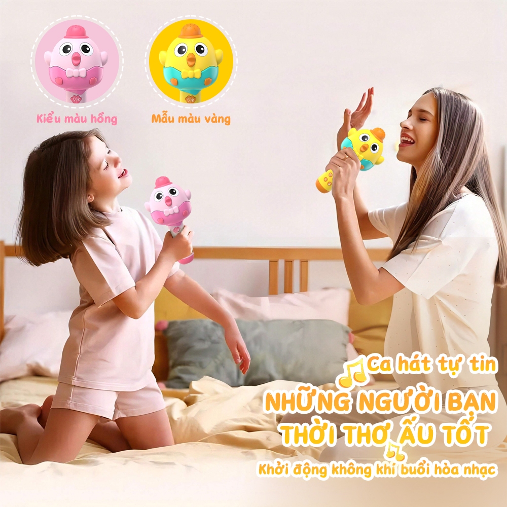 Micro Đồ Chơi Thông Minh Cho Bé Tập Hát Phát Triển Năng Khiếu Âm Nhạc Loa Bluetooth Cầm Tay