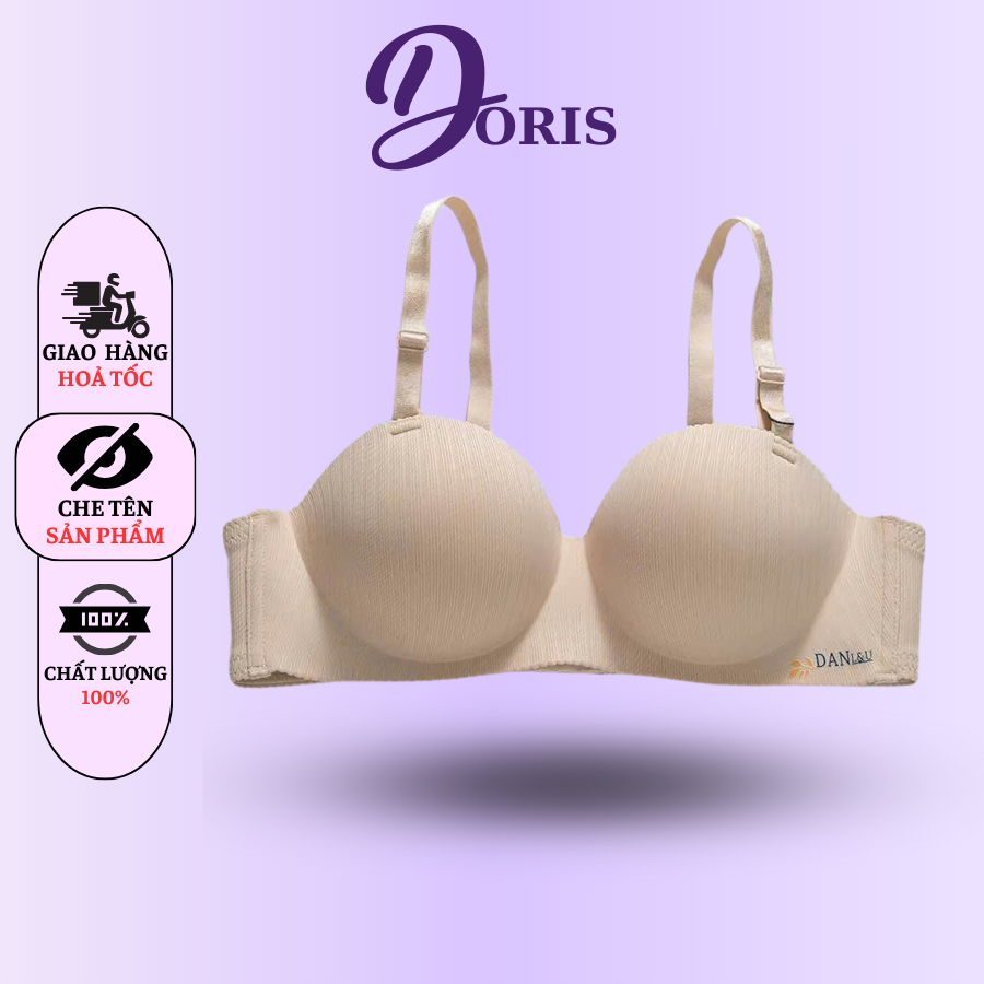 Áo Đúc Su Không Gọng Chống Tuột Cúp Ngang Đệm 3cm Mút Trơn DORIS 2299