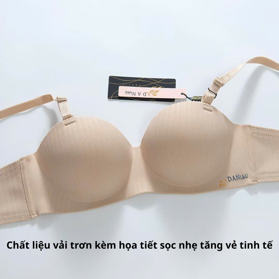 Áo Đúc Su Không Gọng Chống Tuột Cúp Ngang Đệm 3cm Mút Trơn DORIS 2299