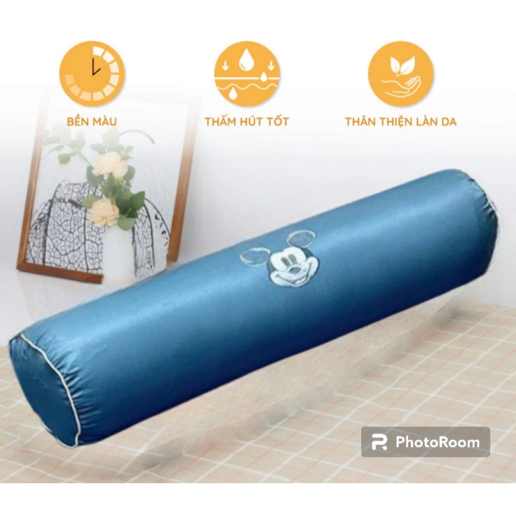 [Top Value] Vỏ Gối Ôm Khóa Kéo, Vỏ Gối Ôm Phi Lụa Có Khóa Kéo ( Kích Thước 35*105cm )
