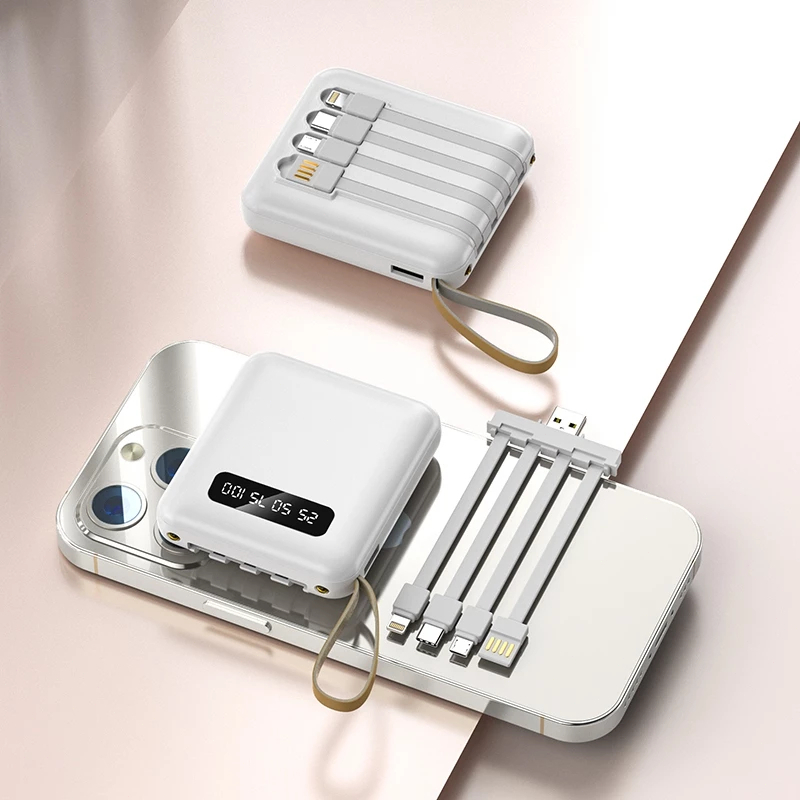 Pin Sạc Dự Phòng DX299 20000mAh 23W Power Bank Tích Hợp 4 Dây Sạc