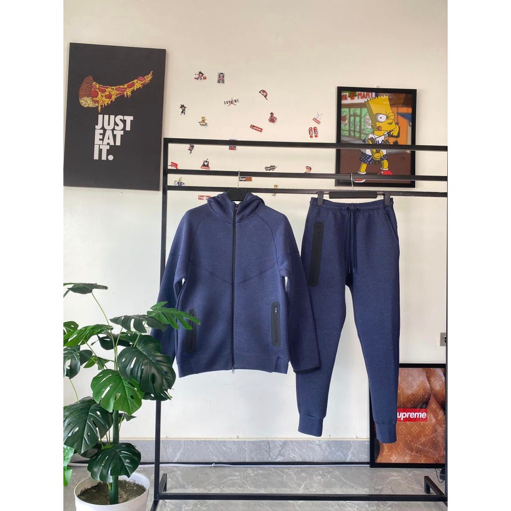 Teck Ver 2 Màu NAVY cực đẹp bản vải hãng 100%