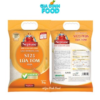 GẠO ST25 Neptune/ ST25 Plus/ ST25 Plus lúa Tôm/ ST21 Nhãn vàng Neptune - Túi 5kggg