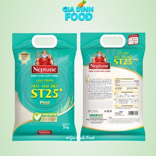 GẠO ST25 Neptune/ ST25 Plus/ ST25 Plus lúa Tôm/ ST21 Nhãn vàng Neptune - Túi 5kggg
