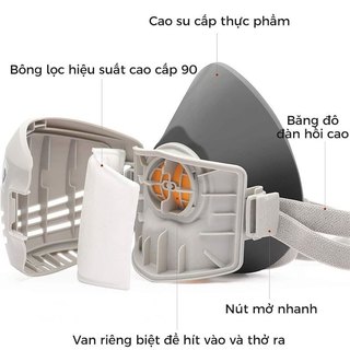Khẩu trang chống ô nhiễm với bộ lọc PM25 có thể bảo vệ hiệu quả khỏi bụi và vi khuẩn.