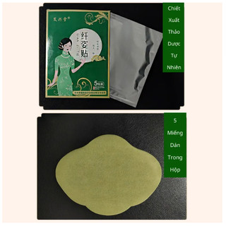 Hộp 5 Miếng Dán Giảm Mỡ Bụng Thảo Dược Giảm Béo Tan Mỡ Detox Thải Độc Cơ Thể Hiệu Quả Tiện Lợi