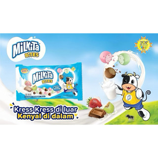 KẸO Sữa Mềm Milkita Bites Vị (Socola, Dâu, Dưa Lưới)