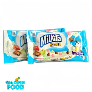 KẸO Sữa Mềm Milkita Bites Vị (Socola, Dâu, Dưa Lưới)