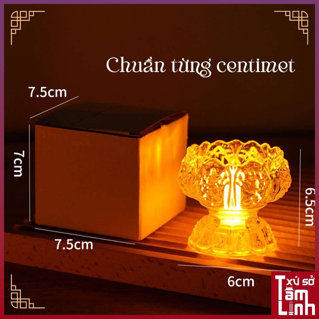 [Hàng Cao Cấp Loại 1] Chân Đèn, Đế Nến Cao Cấp Lưu Ly Hoa Sen Bát Cát Tường Trang Trí Bàn Thờ - Xứ Sở Tâm Linh