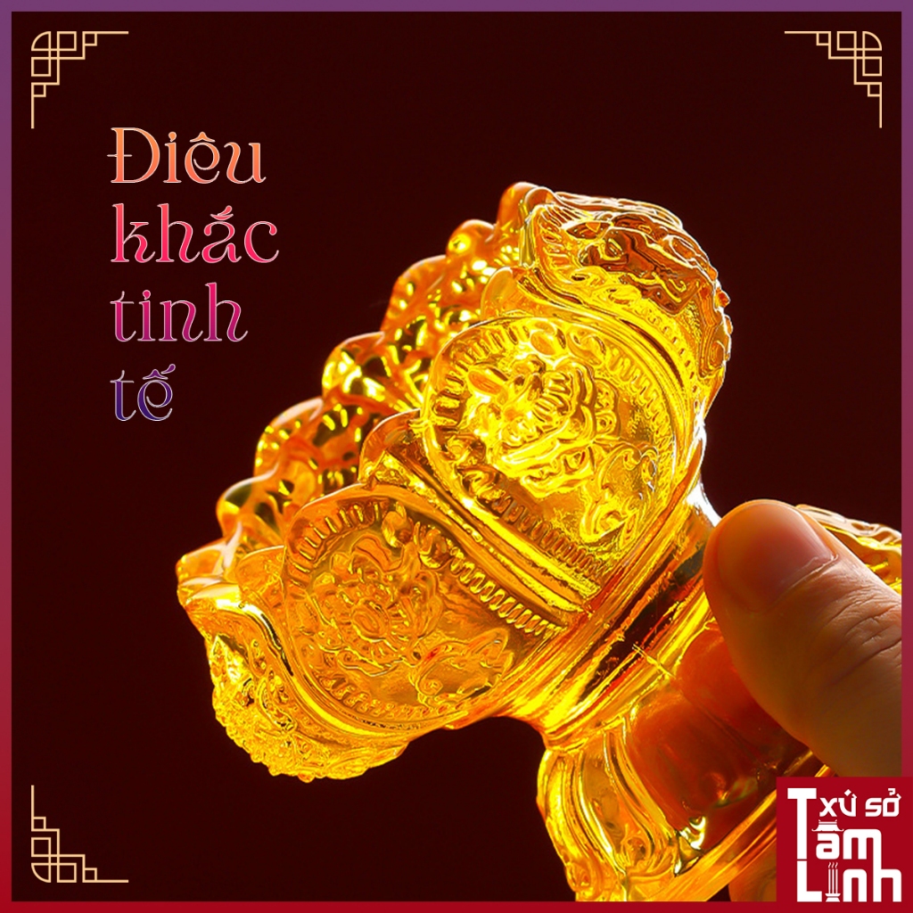 [Hàng Cao Cấp Loại 1] Chân Đèn, Đế Nến Cao Cấp Lưu Ly Hoa Sen Bát Cát Tường Trang Trí Bàn Thờ - Xứ Sở Tâm Linh