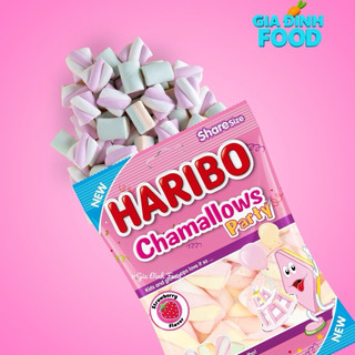 KẸO Marshmallow Dẻo Xốp Haribo Party - Pink & White -80g/150g