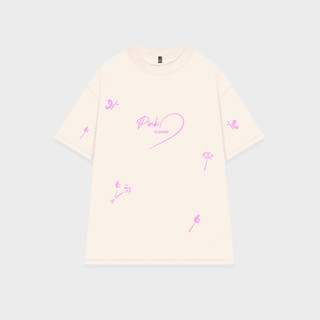 [XẢ KHO] Áo Thun In Hình Pink Flower Form Rộng Cổ Tròn Tay Lỡ, Áo Phông Unisex Vải Co Giãn Thoáng Mát Hàn Quốc
