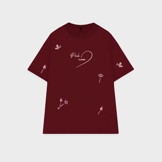 [XẢ KHO] Áo Thun In Hình Pink Flower Form Rộng Cổ Tròn Tay Lỡ, Áo Phông Unisex Vải Co Giãn Thoáng Mát Hàn Quốc