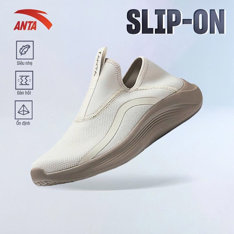 [Slip-on] ANTA Giày tập luyện thể thao, giày lười đi bộ, tập gym cho Nam Loafers Training Sports 1125A7726U