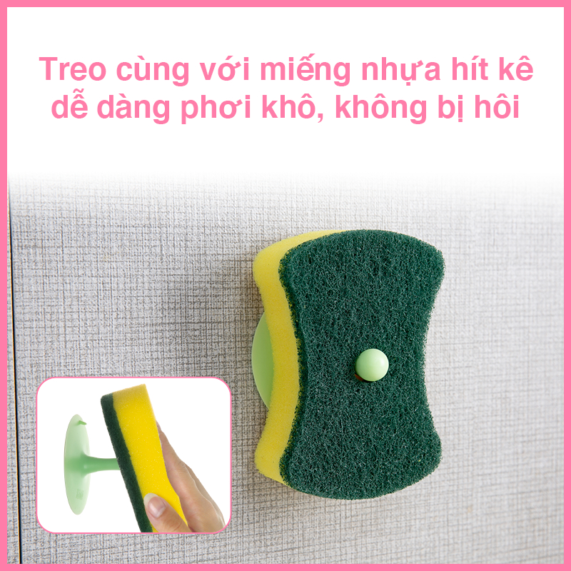 Combo 3 Bịch Miếng bọt biển rửa chén MyJae 2 mặt, mút xốp rửa bát đa năng