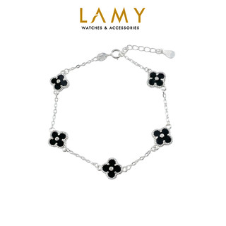 Vòng tay bạc Four Leaf cỏ 4 lá đính đá Bracelet Silver 2186
