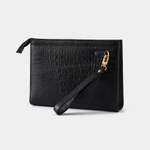 Clutch Cầm Tay Da Bò In Vân Cá Sấu, Chất Liệu Da Bò, Kiểu Dáng Sang Trọng 27x20x5cm — ảnh 3