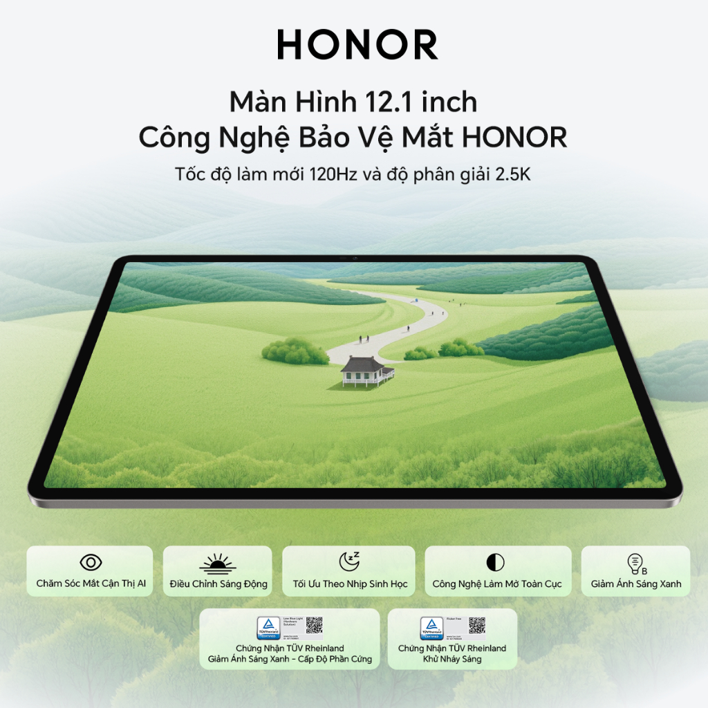 [NEW] Máy Tính Bảng Honor Pad 10 8GB + 256GB, Snapdragon 7 Gen3, Màn Hình 12.1 Inch, Pin 10100 mAh, Bảo Hành 18 Tháng