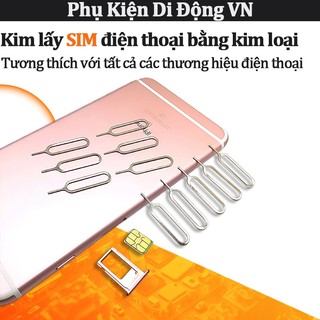Kim lấy sim điện thoại dùng chung cho mọi dòng máy Nhỏ gọn dễ mang theo Phụ kiện tháo lắp thẻ SIM tiện lợi