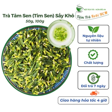 Trà Tâm Sen (tim sen) Dogiafarm - dưỡng tâm, an thần, ngủ ngon - Gói 50g, 100g