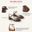 Giày Sandal 5cm Đế Vuông Mũi Rọ Đan Dây Thời Trang Pixie H417