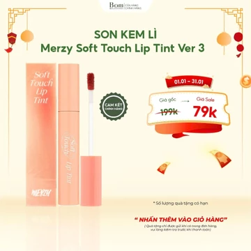 [New - Ver 3] Son Kem Siêu Lì, Siêu Mịn Môi Hàn Quốc Merzy Soft Touch Lip Tint 3g (03/2027)