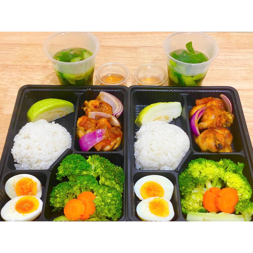 Combo 10 khay cơm văn phòng 5 ngăn có nắp đựng suất ăn tiện lợi
