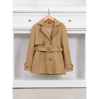 Áo Khoác Kaki Phối Thắt Eo SOLIIN Phong Cách Công Sở Thanh Lịch ELENA JACKET