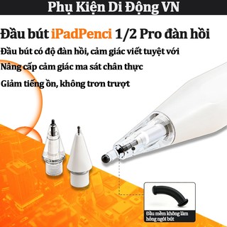 Ngòi bút thay thế cho Apple Pencil Pro Pencil 1 2 chống trơn trượt giảm tiếng ồn không trầy xước màn hình