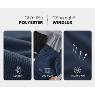 Quần Dài Nam MENTORIS, Chất Gió Công Nghệ WINDLUX Cao Cấp, Ống Suông Regular Fit Co Giãn MDC01