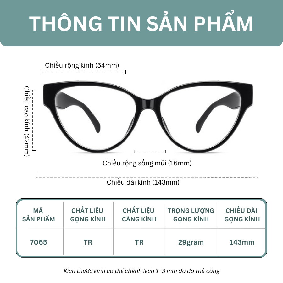 Kính cận thời trang INNI form mắt mèo, kính chống ánh sáng xanh, kính cận phong cách hàn quốc 7065