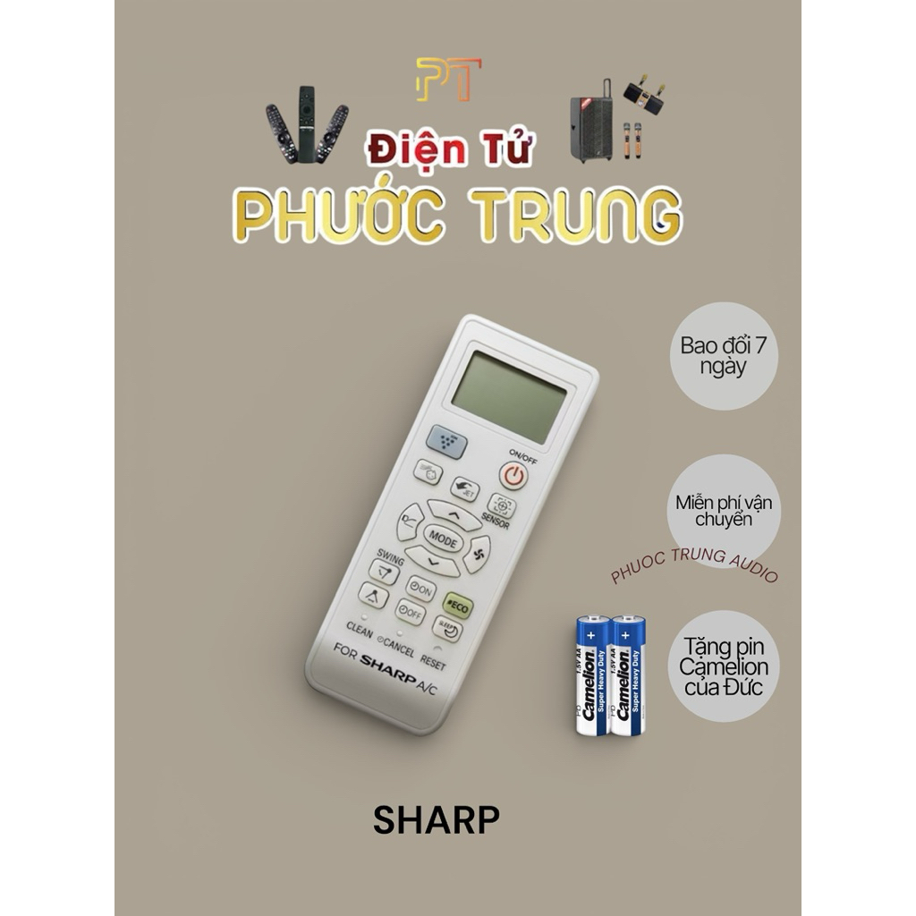 Remote máy lạnh dòng J-TECH INVERTER - Điều khiển điều hòa SHARP dòng J-TECH INVERTER